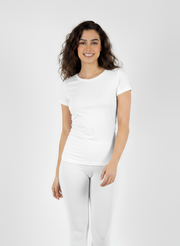 T-shirt manches courtes col rond blanc